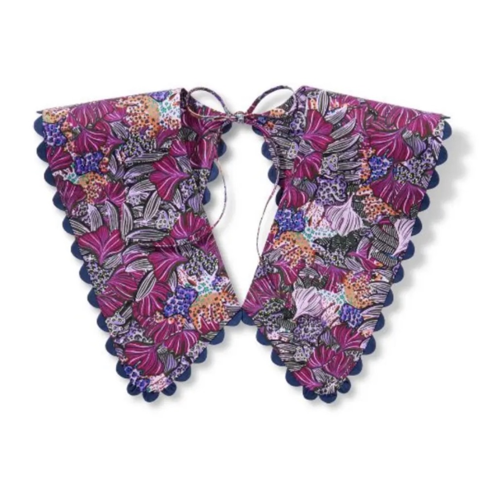 NWT Purple Coral Reef Scallop Edge Collar - Kika Vargas